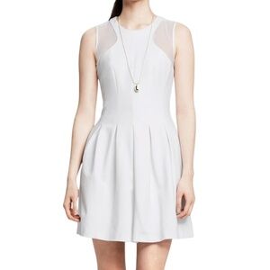 Banana Republic Mesh Ponte Fit & Flare Dress - White Size 2P